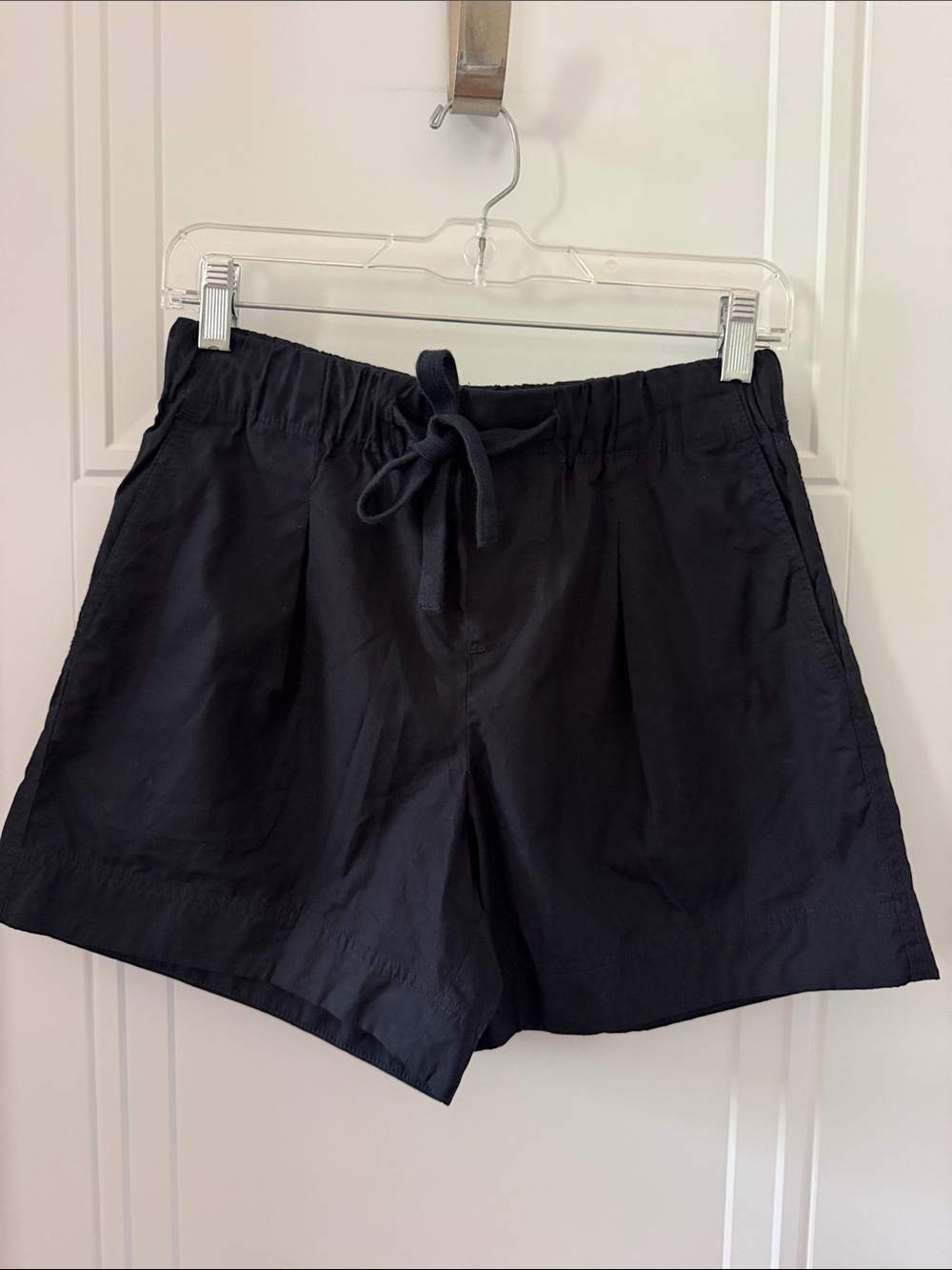 Vince Cotton Pull On Drawstring Women's Shorts - Black